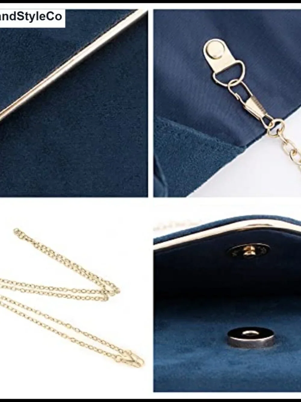 Women's Suede Envelope Clutch Evening Bag Shoulder Handbag Party Chain Crossbody